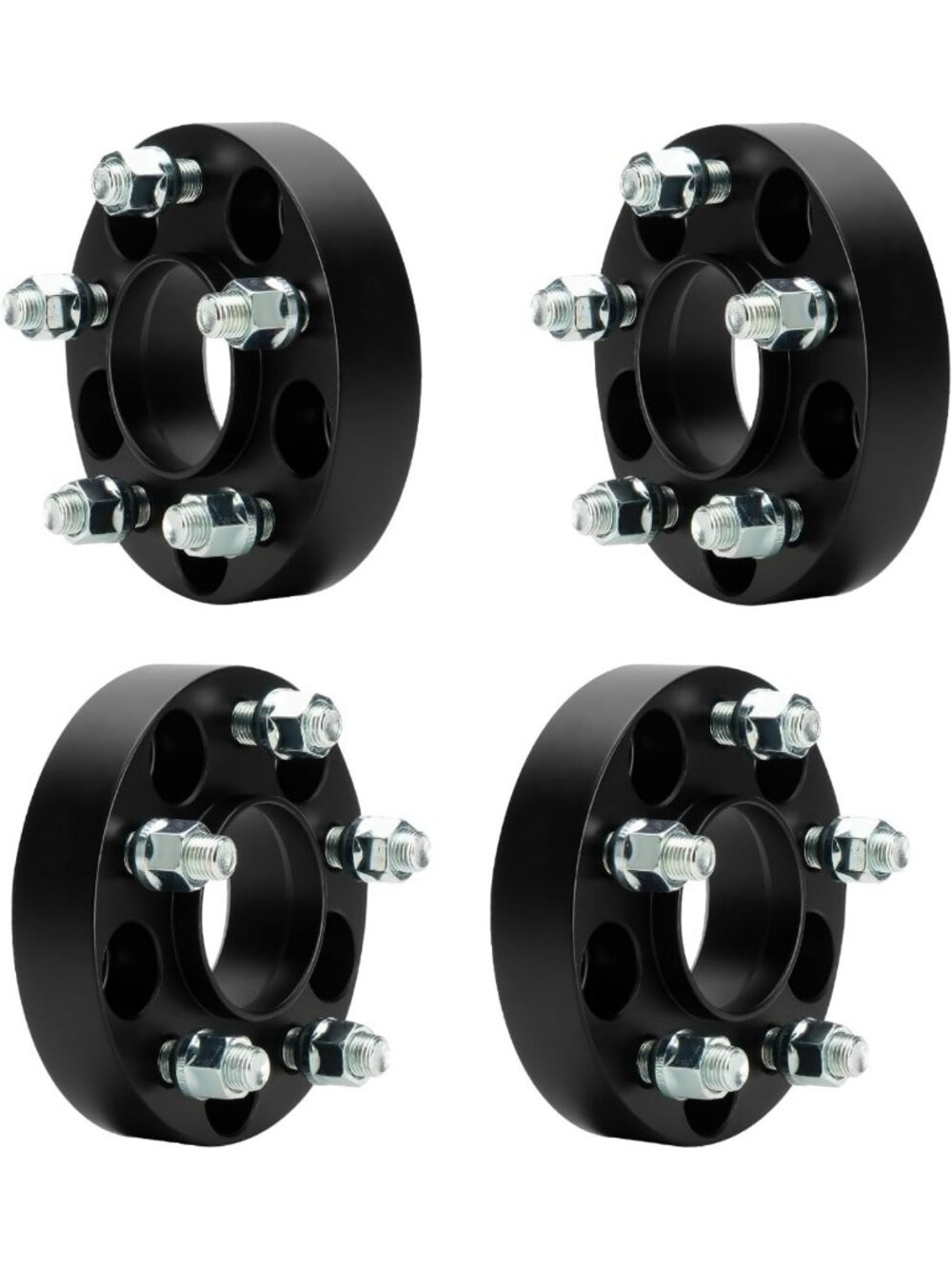 Hubcentric Wheel Spacers 5x4.5, 1" Thick, 70.5mm Bore, 4pcs for Mustang
